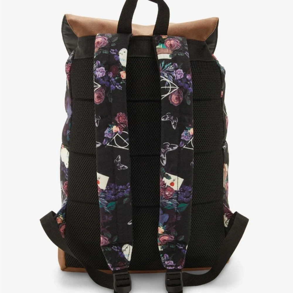 Harry Potter Dark‎ Floral Icon Slouch Backpack Hot Topic